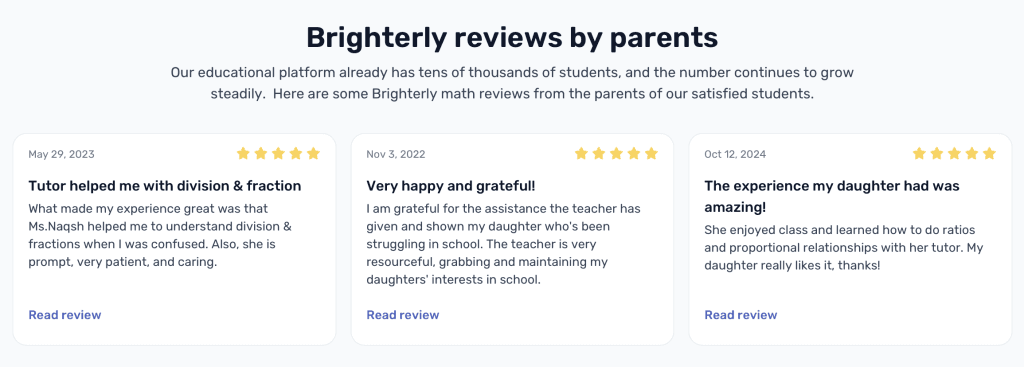 What does the Brighterly math and reading tutoring platform offer?