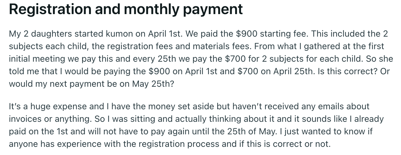 How much does Kumon cost? Reviews, complaints & positive feedback