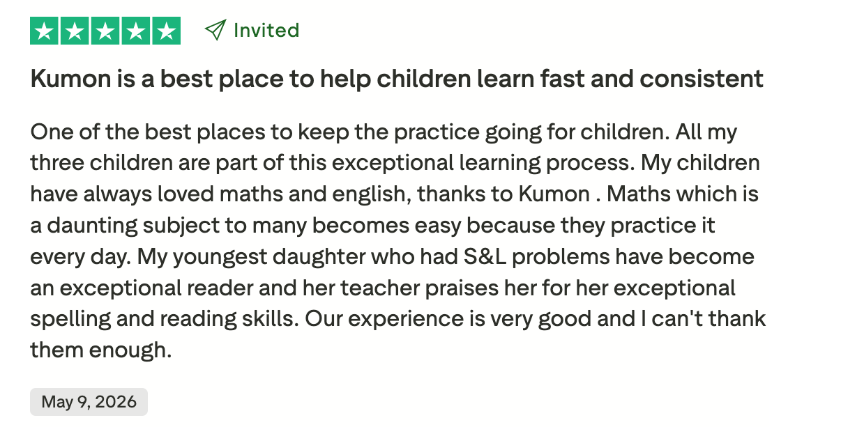 What Kumon Reading Covers
