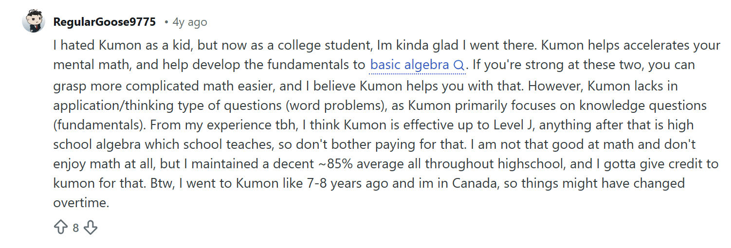 Common complaints about Kumon: