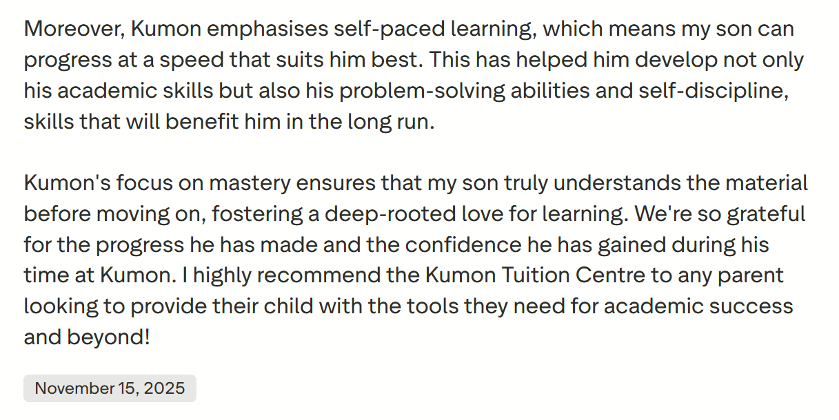Kumon core features