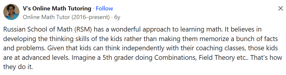 Mathnasium alternative #9: Russian Math