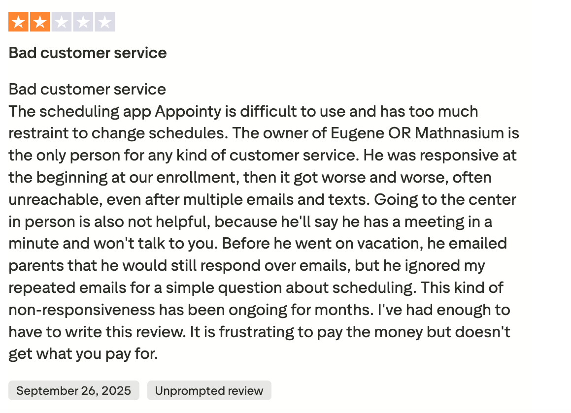 Mathnasium reviews from parents: Effectiveness