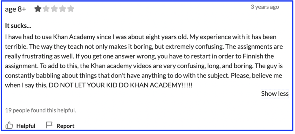 Common complaints about Khan Academy