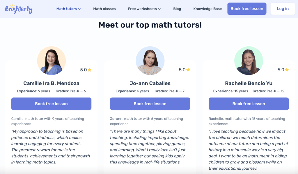 Highly qualified tutors beloved by parents and children