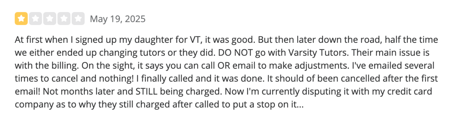 Varsity Tutors Reviews: Customer Support