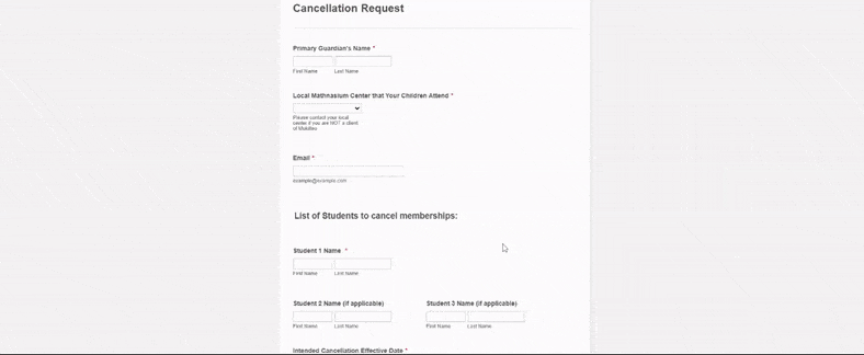 Mathnasium cancellation policy sample