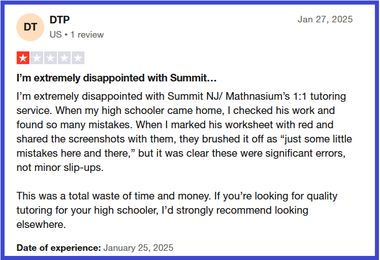 Mathnasium reviews: Why parents decide to cancel