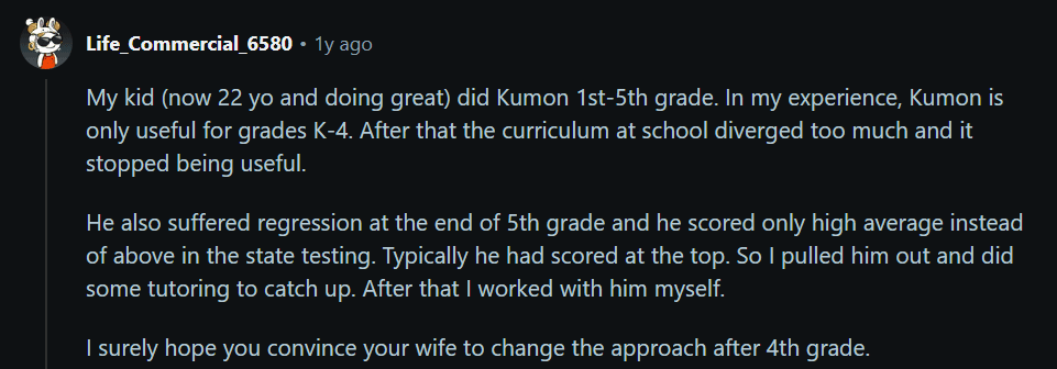 How much is the Kumon reading program? What people say