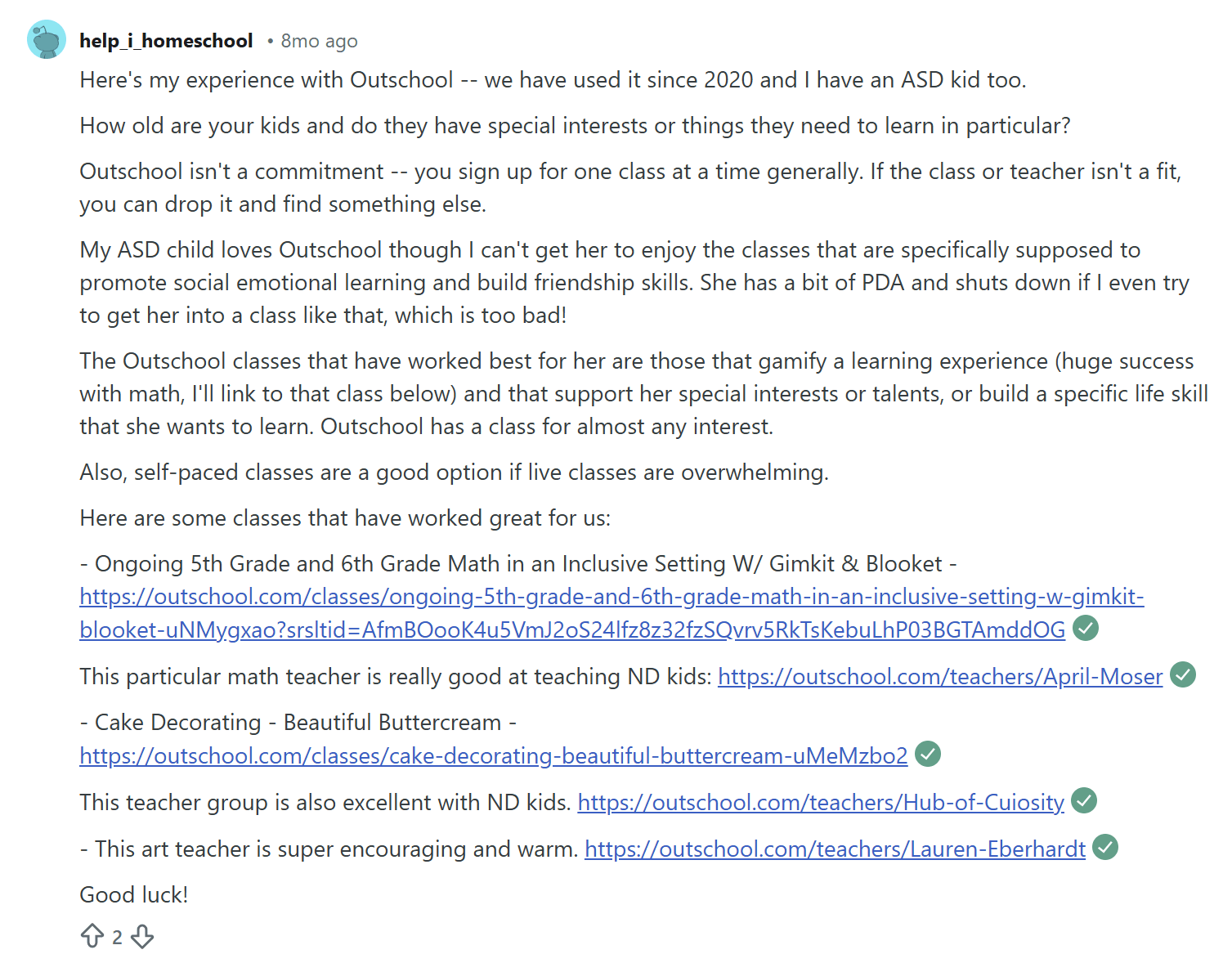 Outschool classes reviews: Platform’s effectiveness