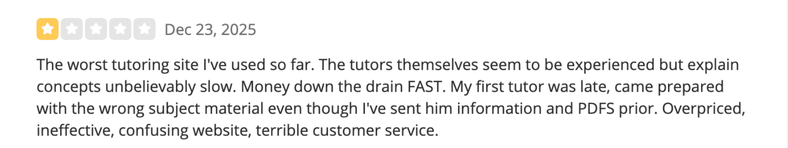 Varsity Tutors rating: Effectiveness and results