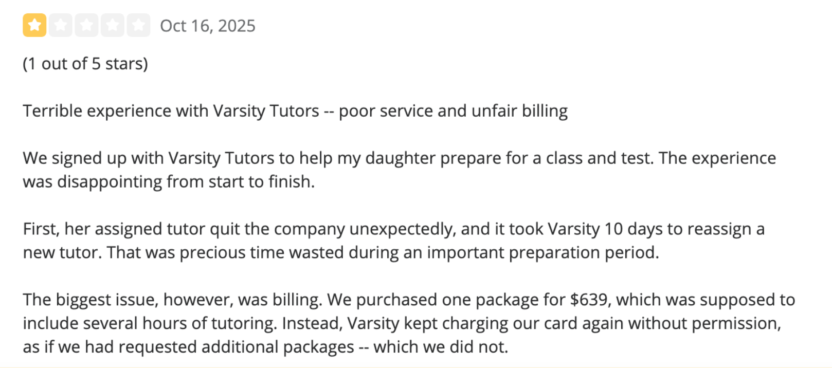 Varsity Tutors review: Disadvantages