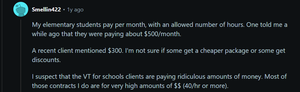 Varsity Tutors cost per month