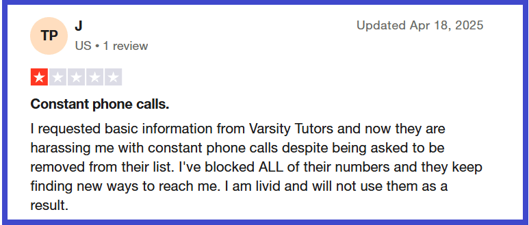 Varsity Tutor reviews: Support channels