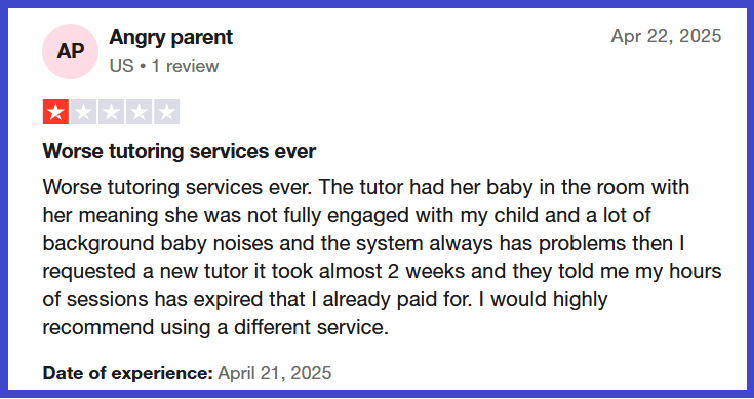 Varsity Tutors: Common complaints