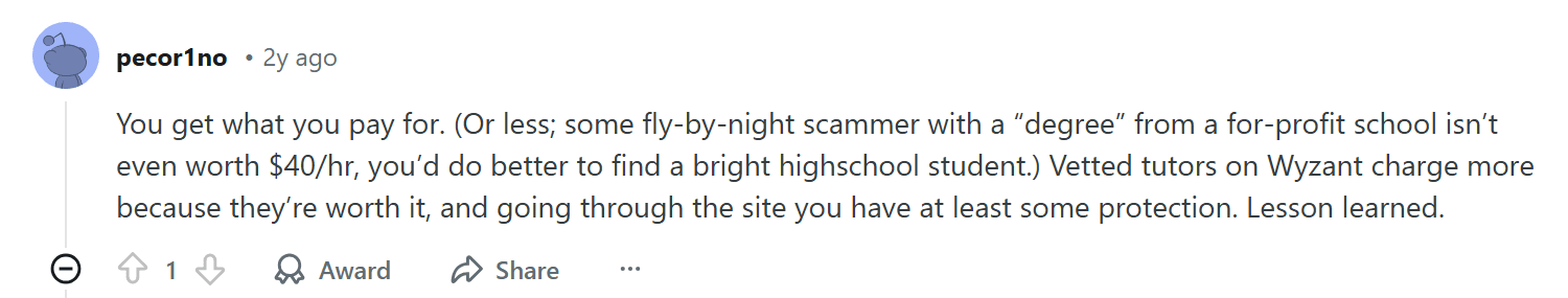 Wyzant review from users: Most popular opinions