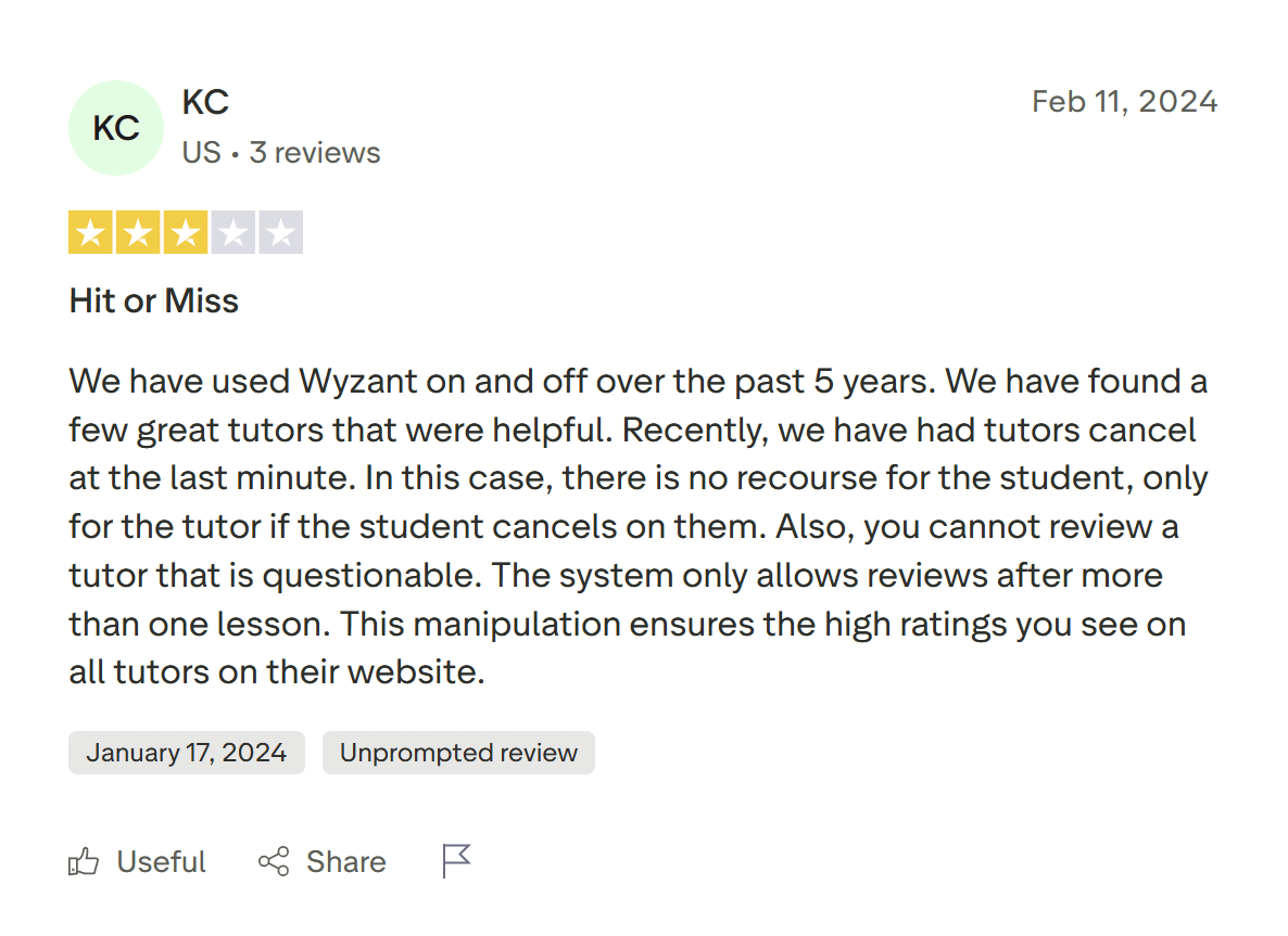 What are the pros and cons of using Wyzant?