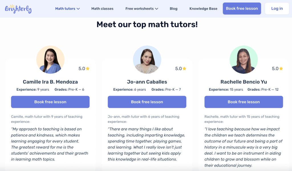 Tutors beloved by parents and kids