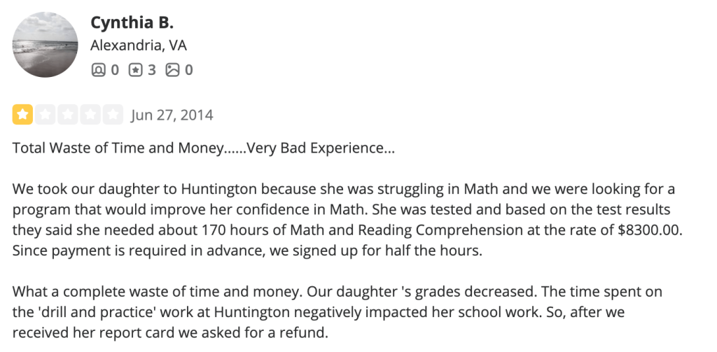 Huntington tutoring reviews: Learning methodologies