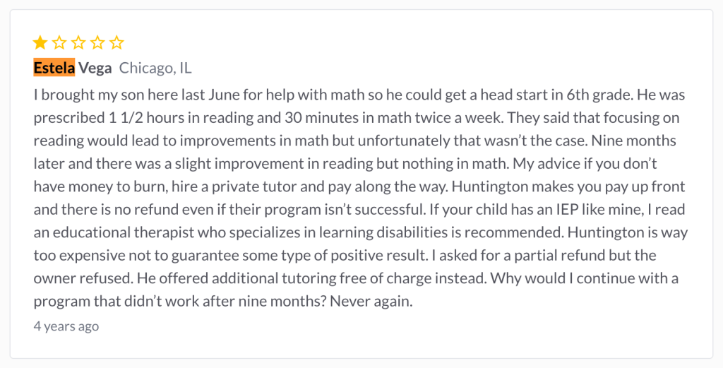 Is Huntington Learning Center worth the money? Pricing 