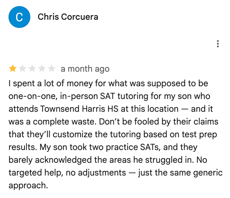 Huntington Learning Center complaints