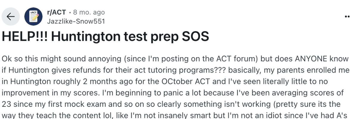 Is Huntington Learning effective? Assessing learning outcomes