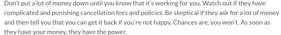 What is Huntington Learning Center refund policy?