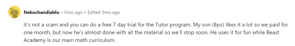 Synthesis Tutor reviews: Effectiveness of the learning approach