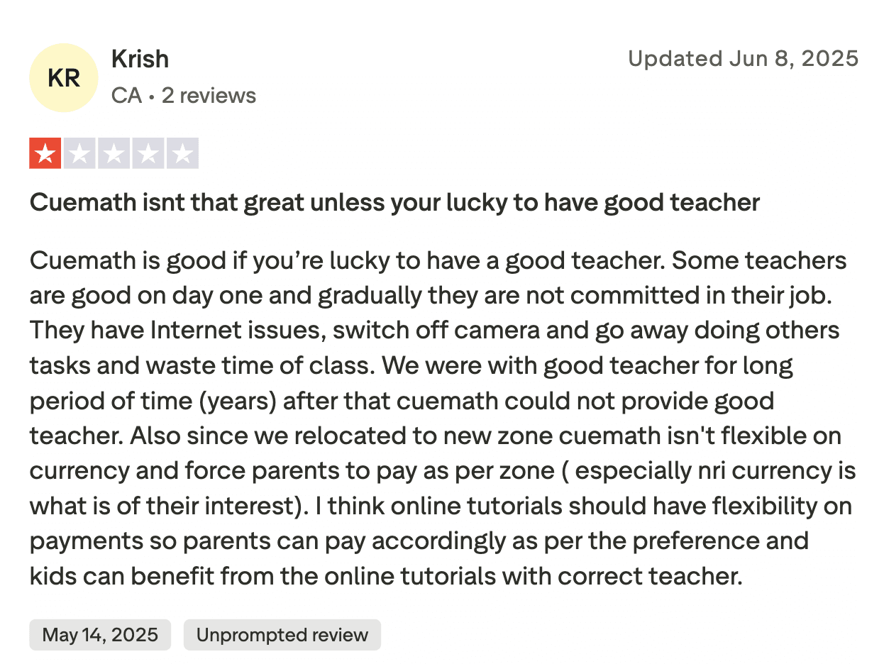 What is Cuemath main feature?