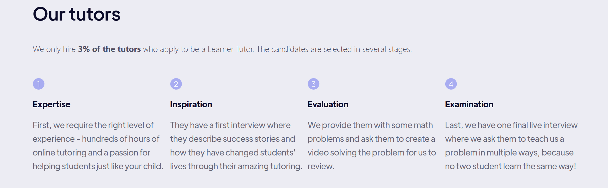 Learner tutoring cost per class