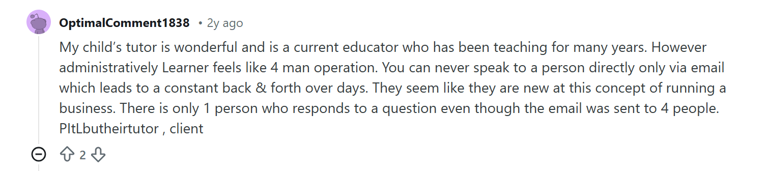 How much does Learner tutoring cost? Users’ feedback