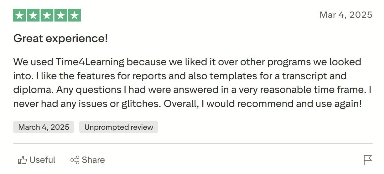 Time4Learning Pros According to User Feedback