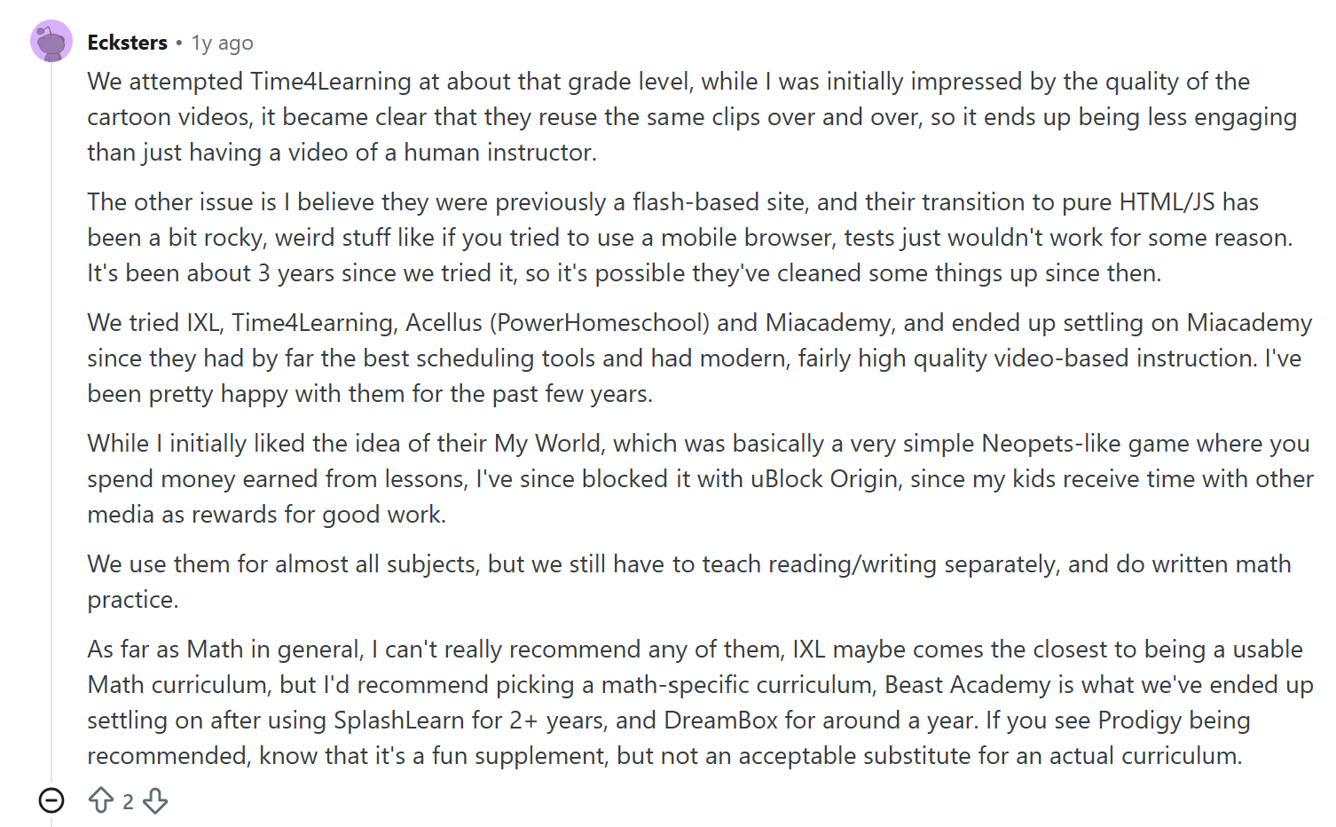 Time4Learning Cons Based on Customer Reviews