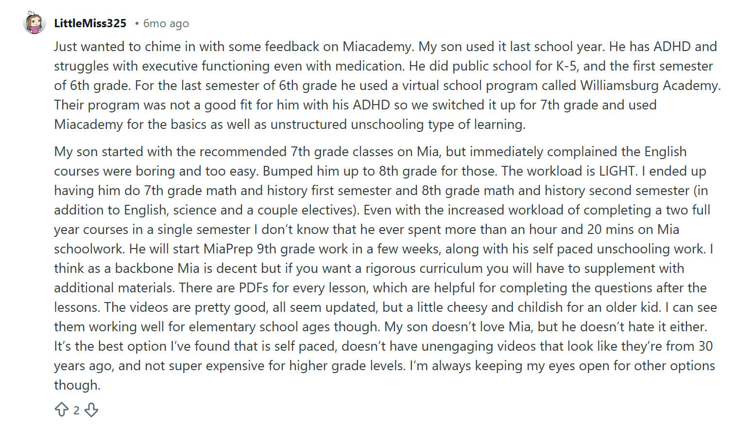 Mia Academy reviews