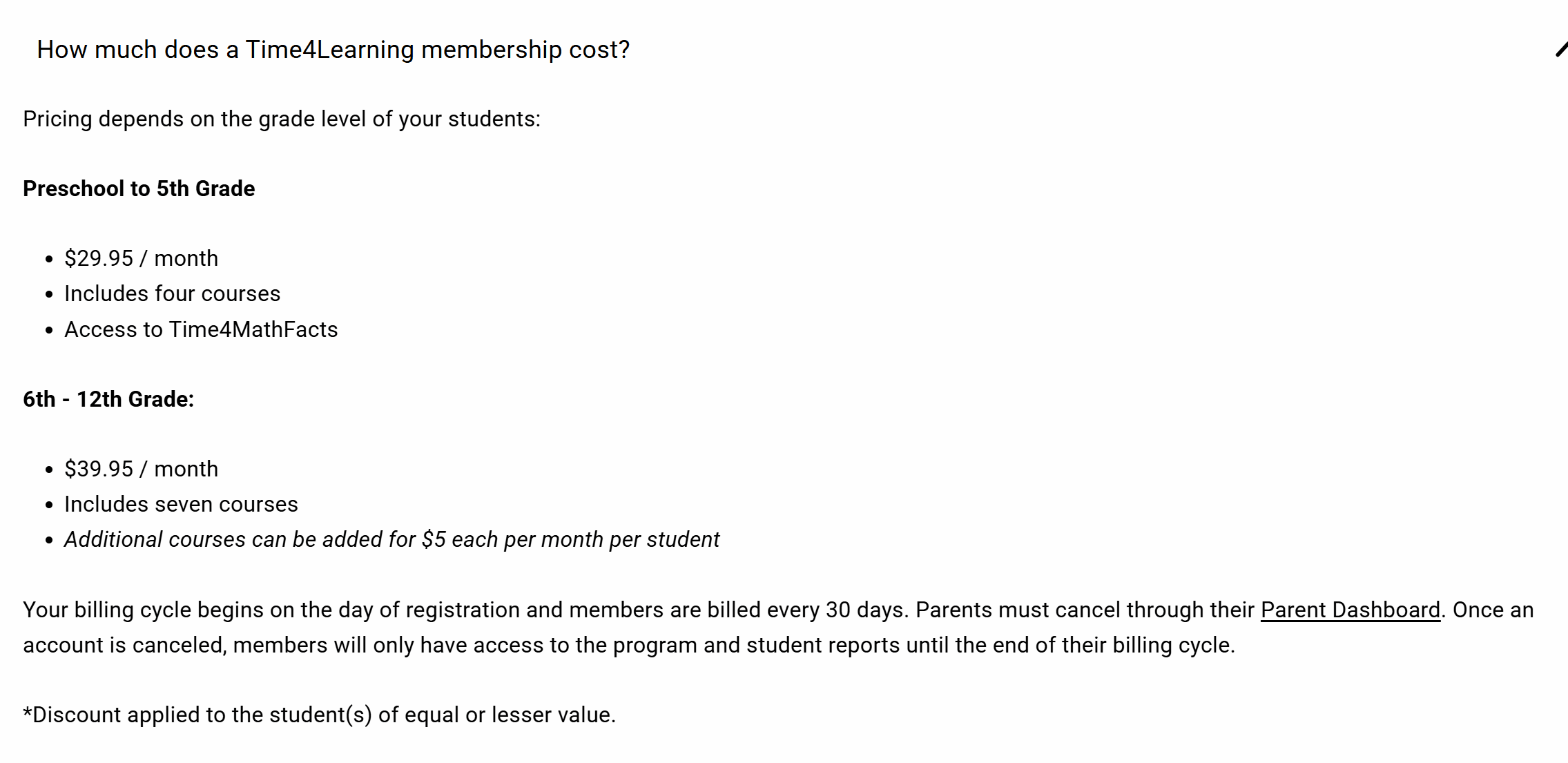 How much is Time4Learning?