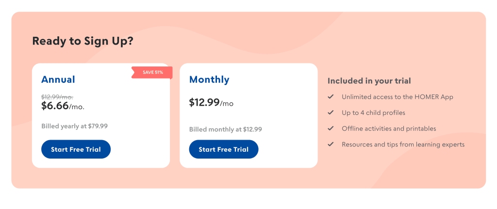 Homer: Pricing