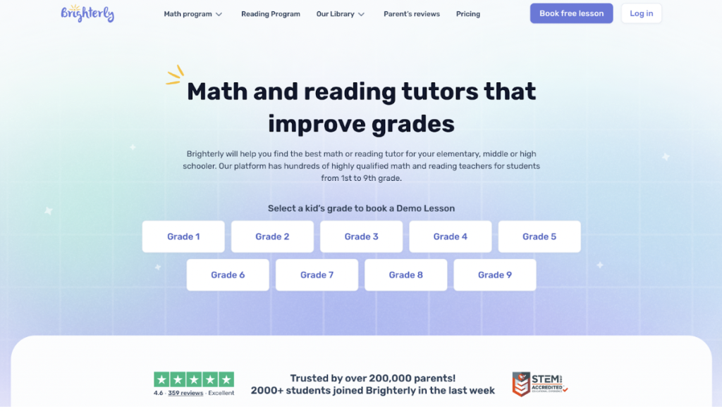 What is Brighterly math and reading