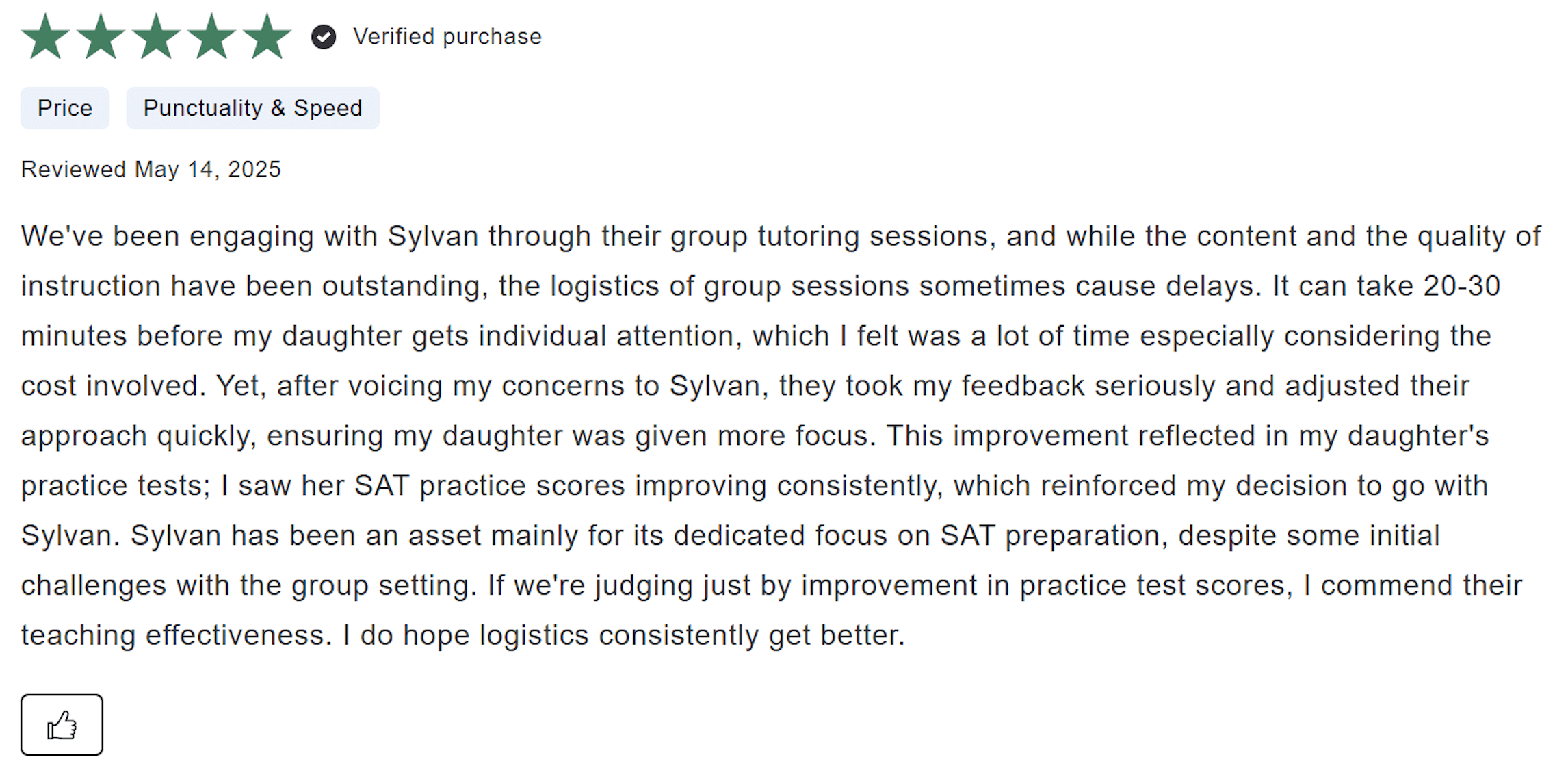 Sylvan Learning Center Pros
