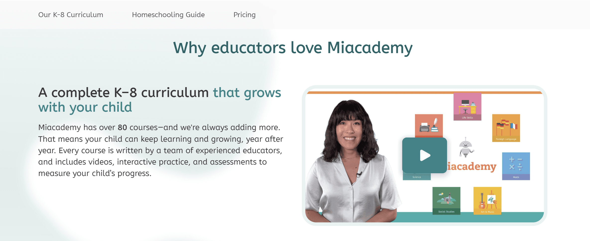 Is Miacademy a full curriculum?