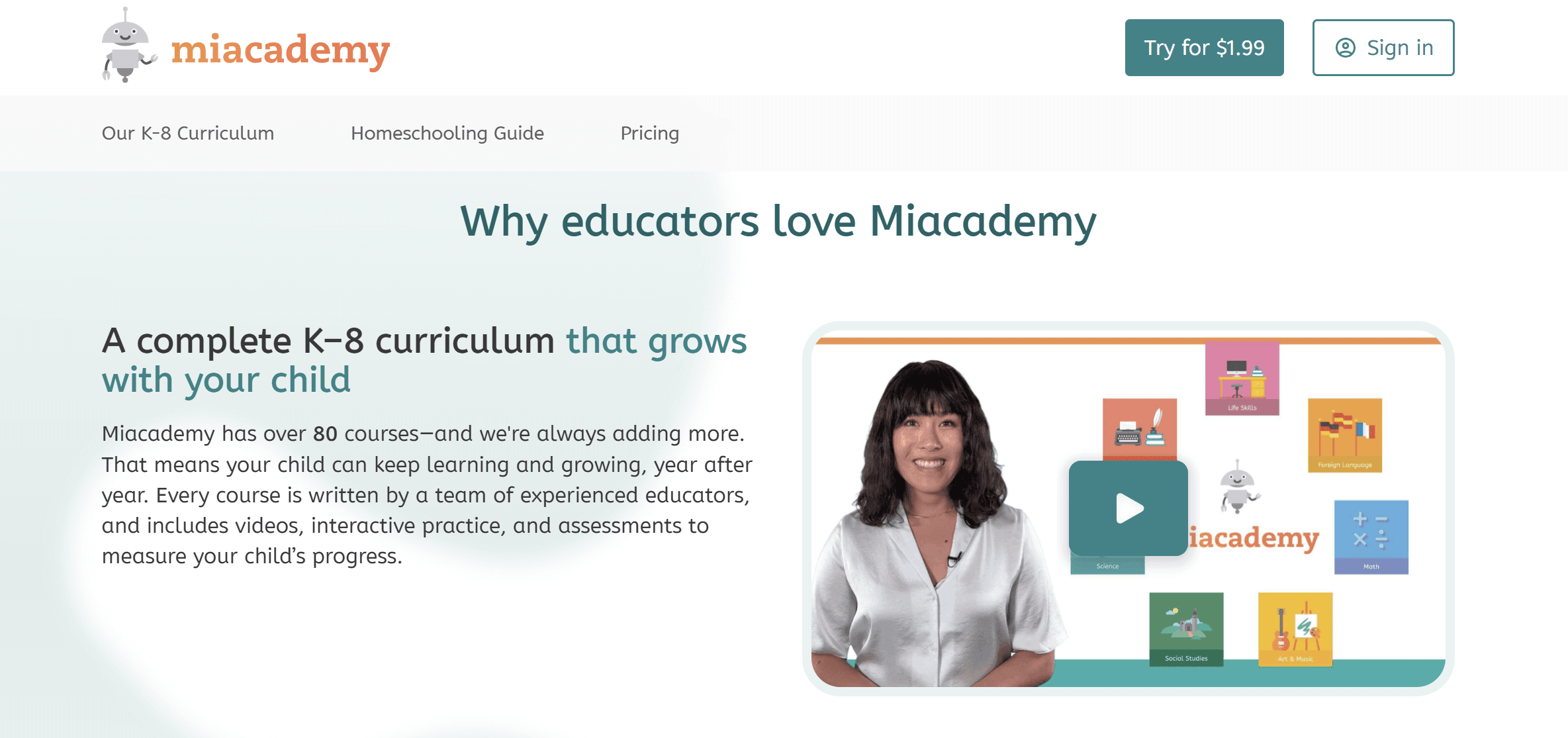 Is Miacademy a full curriculum?
