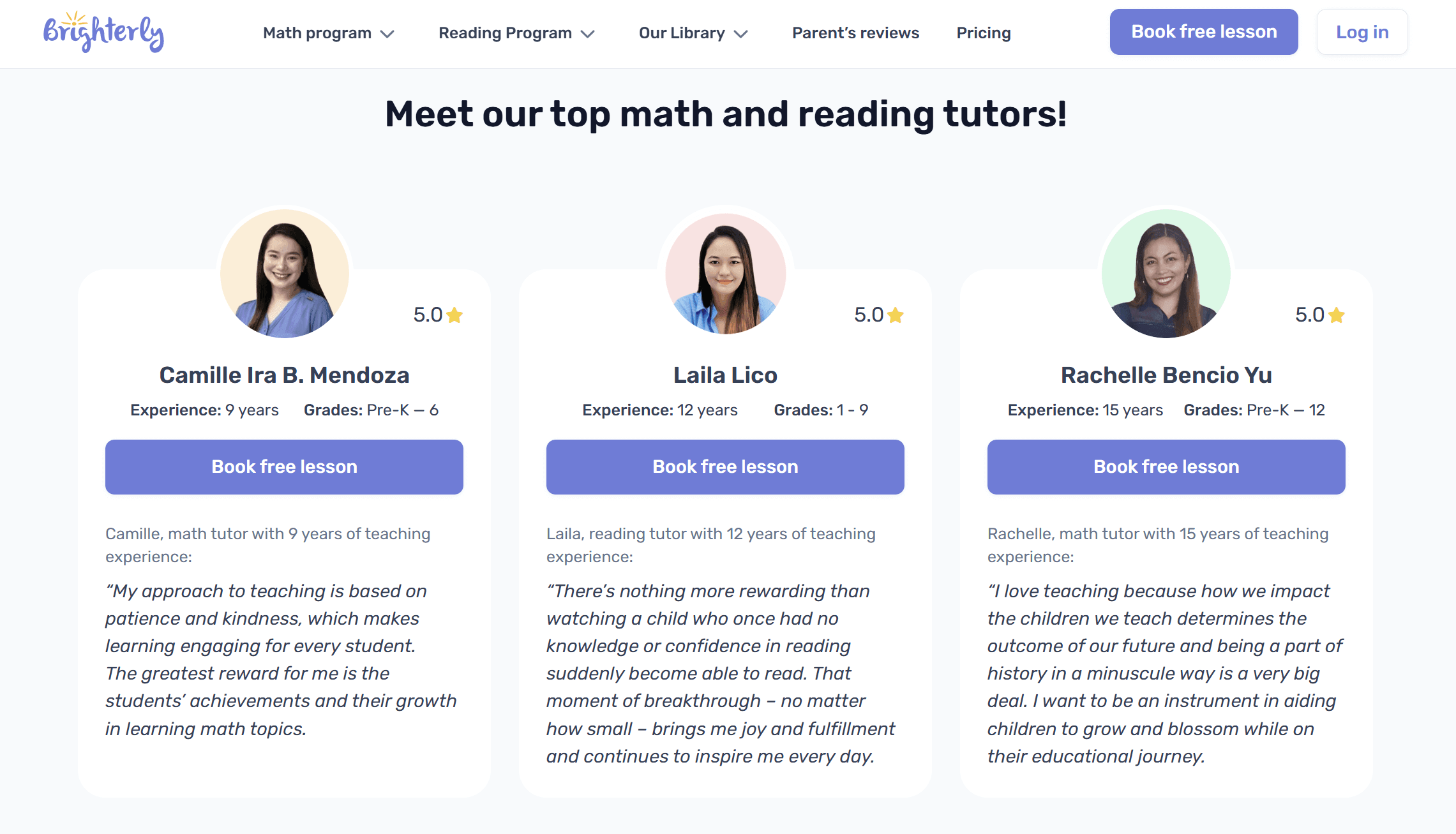 Brighterly: Key features