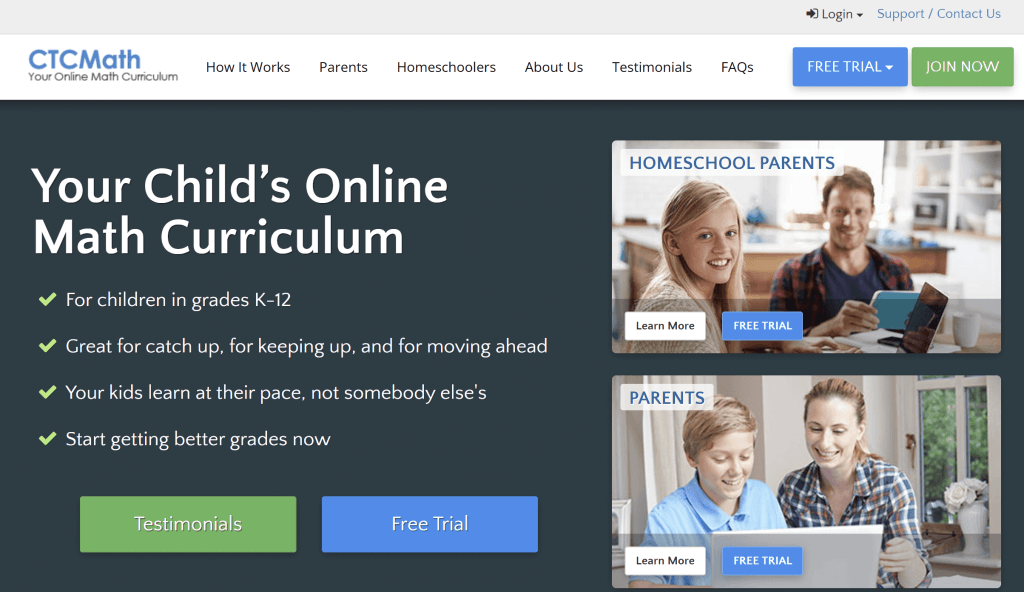 CTCMath middle school website