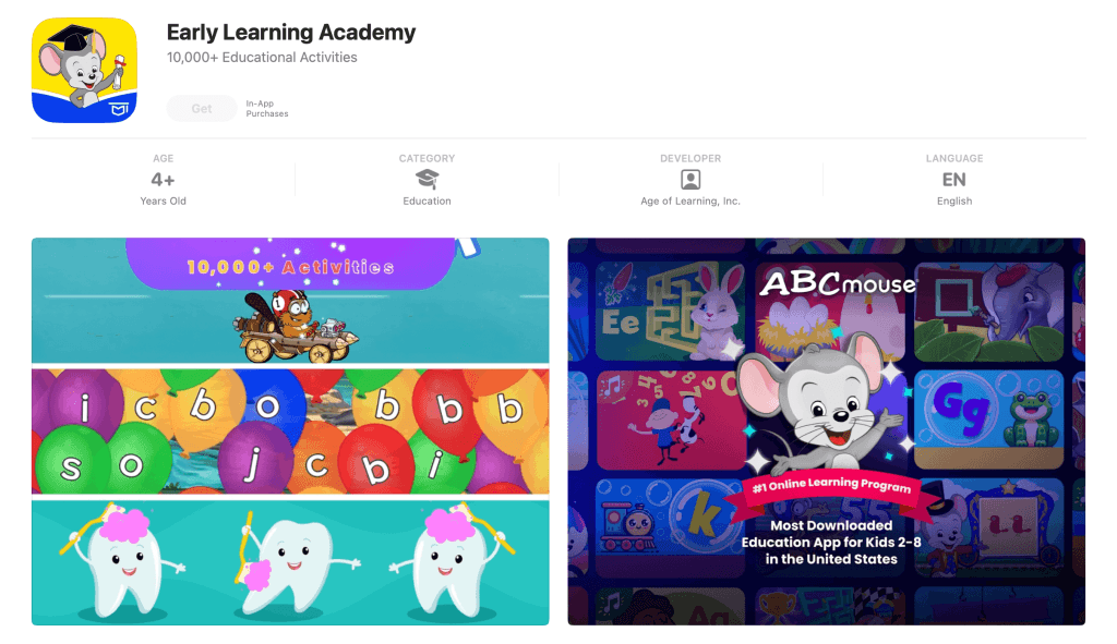 #7 ABCmouse is one of the best apps to help kindergarteners read 