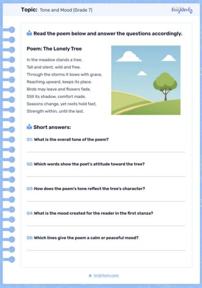 Tone and Mood 7 grade PDF - 1