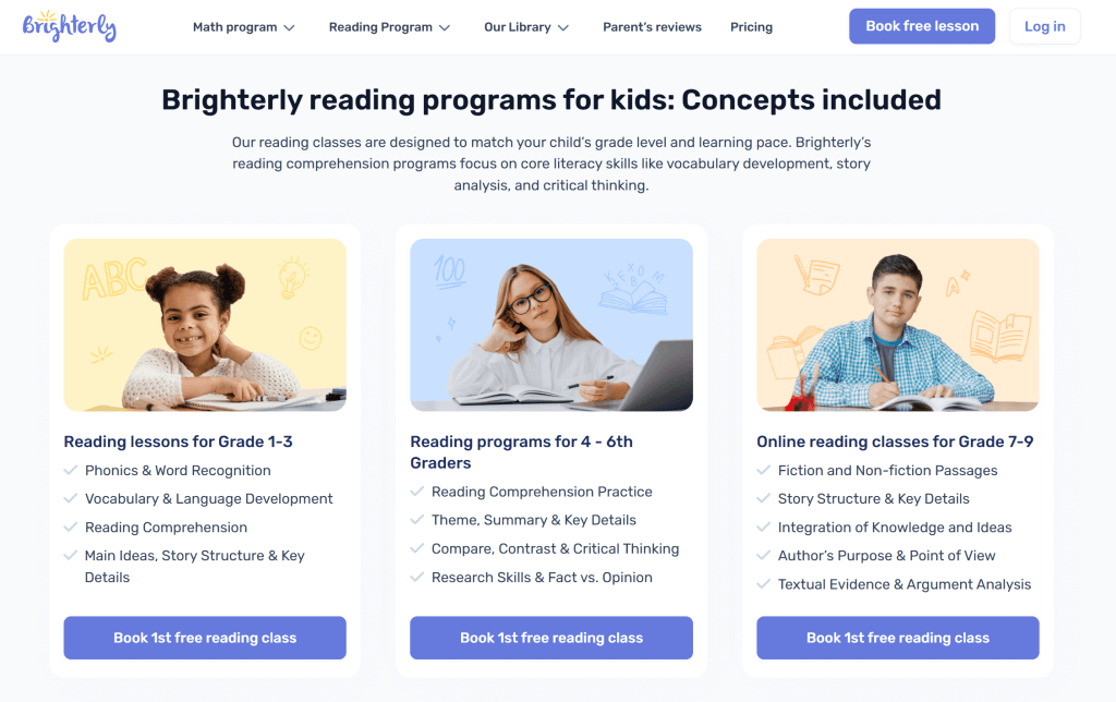 Brighterly key features