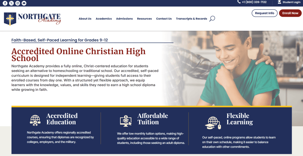Best homeschool program #8: Northgate Academy  