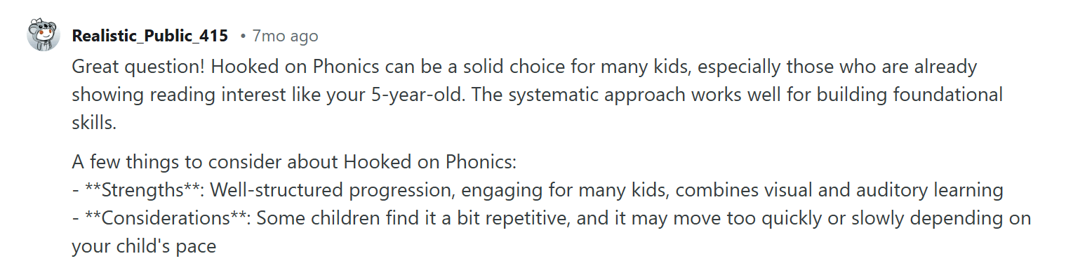 Hooked on Phonics reviews
