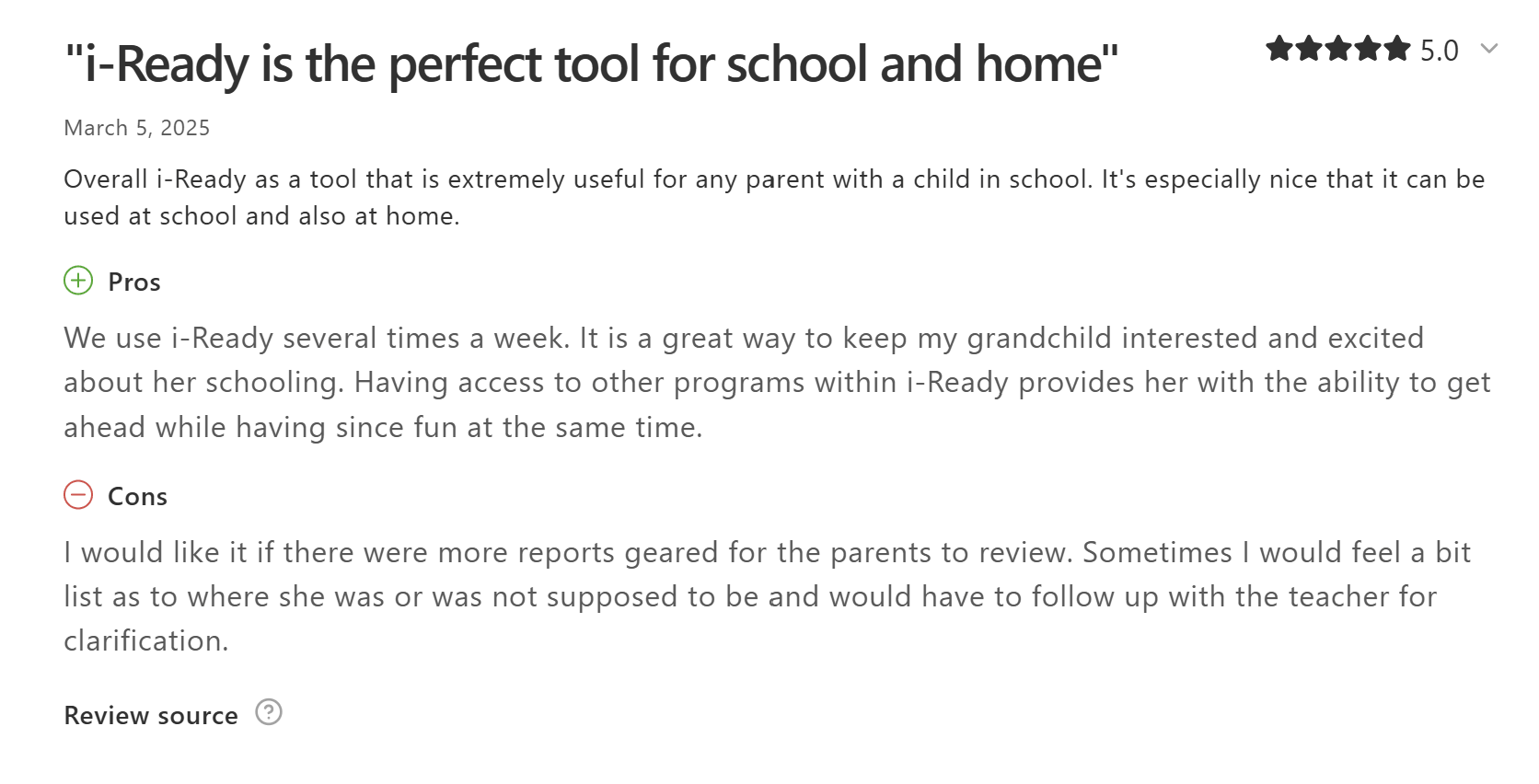 iReady Cost: What Works Well