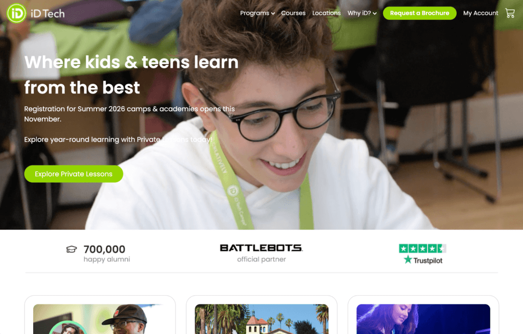 #5 iD Tech best STEM program for kids