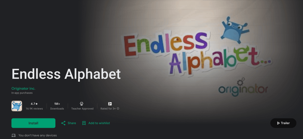 #8 Endless Alphabet